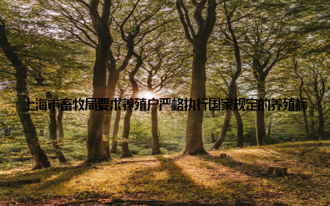 上海市畜牧局要求养殖户严格执行国家规定的养殖标准, 加强动物疫病防控, 确保动物源性食品安全 加强市场监测, 实时掌握市场动态