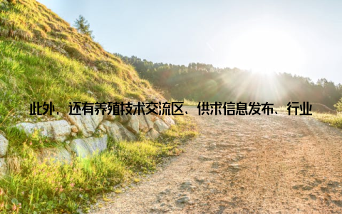 此外, 还有养殖技术交流区、供求信息发布、行业论坛等, 让我们可以在这里畅所欲言, 共同探讨畜牧行业的发展在这个全新的114畜牧网, 我感受到了一种前所未有的归属感