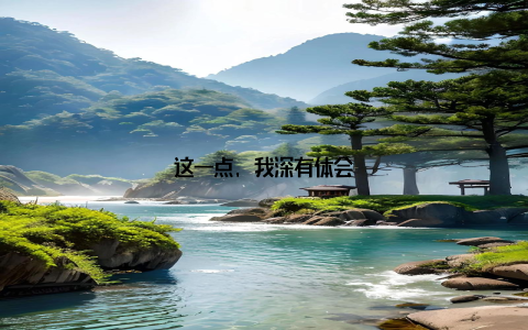 这一点, 我深有体会