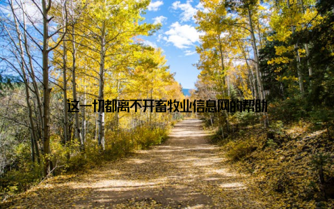 这一切都离不开畜牧业信息网的帮助