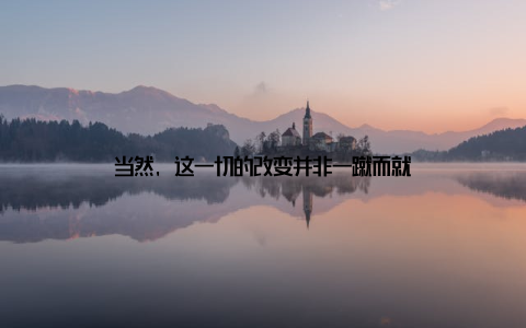 当然, 这一切的改变并非一蹴而就