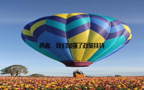 再者, 我们加强了政策扶持