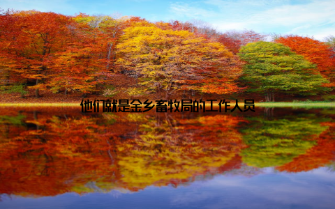 他们就是金乡畜牧局的工作人员