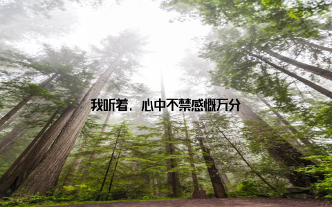 我听着, 心中不禁感慨万分