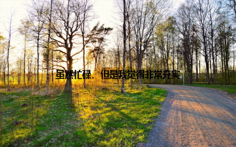 虽然忙碌, 但是我觉得非常充实