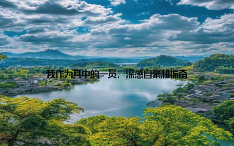 我作为其中的一员, 深感自豪和振奋