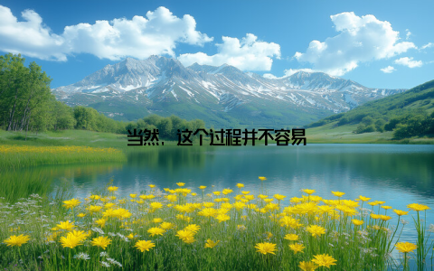 当然, 这个过程并不容易