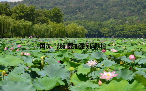 再次, 我们要加强疾病防控