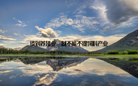 谈到养殖业, 就不能不提饲料产业