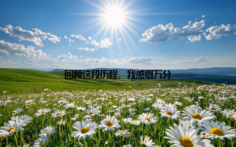 回顾这段历程, 我感慨万分