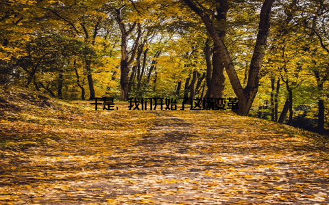 于是, 我们开始了这场变革