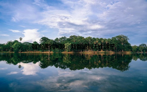 每当遇到问题, 我都感到无比迷茫