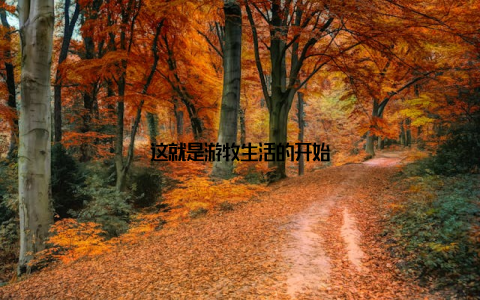 这就是游牧生活的开始