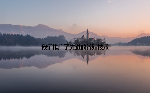 我们推广了先进的养殖技术