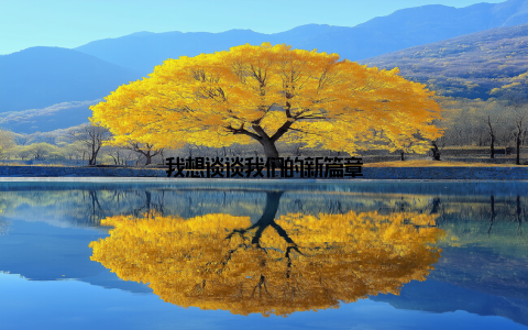 我想谈谈我们的新篇章