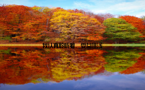 我认真聆听着, 受益匪浅