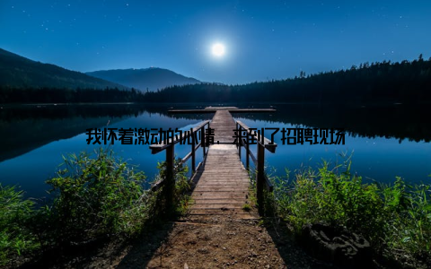 我怀着激动的心情, 来到了招聘现场