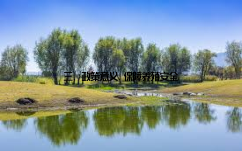 三、政策意义 保障养殖安全