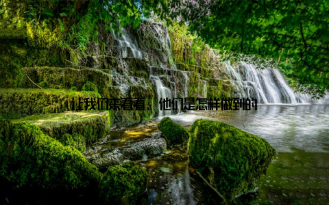 让我们来看看, 他们是怎样做到的