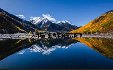 人才是产业发展的重要保障