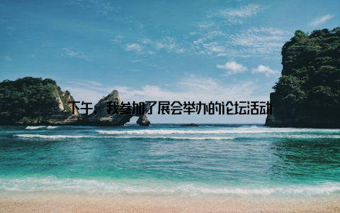 下午, 我参加了展会举办的论坛活动